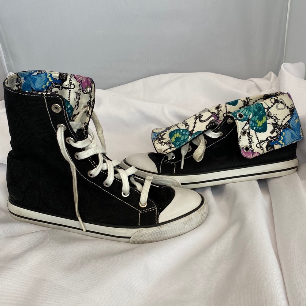 Coach Womens Bonney High Top Signature Sneakers
